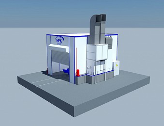 Тупиковая покрасочно-сушильная камера для трейлеров SPK-4.4.3